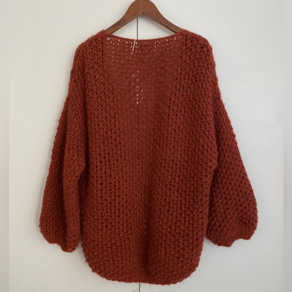 Maiami ALPACA PEARL PATTERN LONG CARDIGAN - Picture 3 of 6